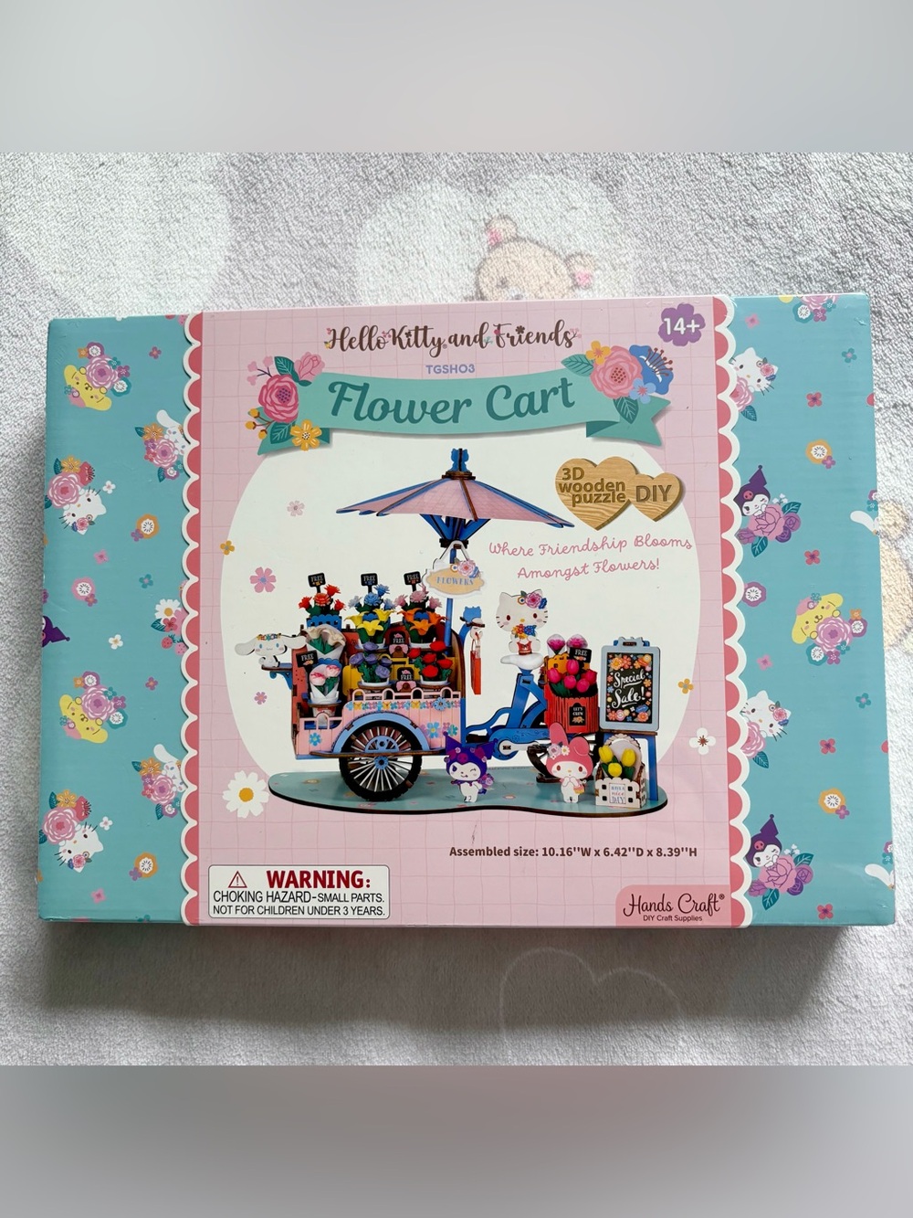NEW Hands Craft DIY Craft Supplies Hello Kitty & Friends Flower Cart TGSH03 Wood